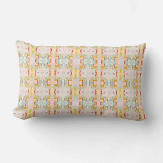 Cora Abstract Modern Art Lumbar Pillow 12x20 ( with insert)